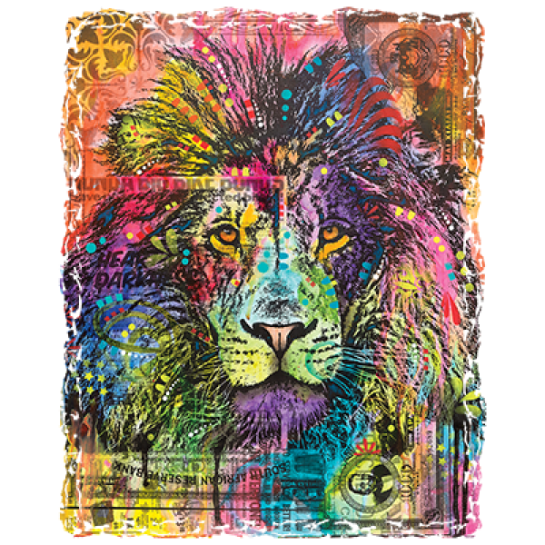 T-Shirt - kurzarm - pychedelic lion